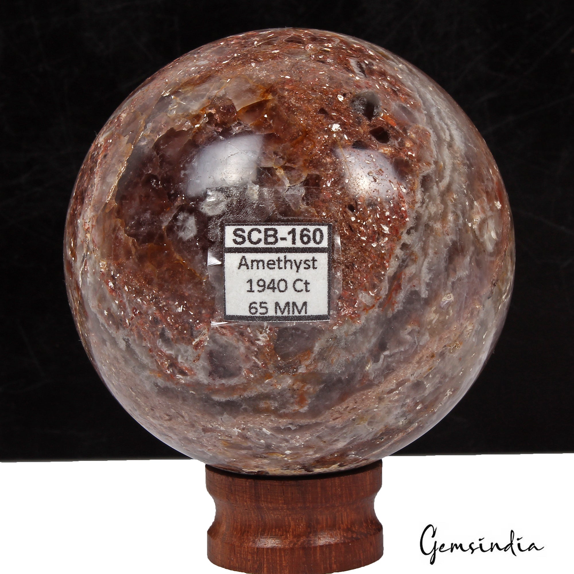 1940 Ct Natural Untreated Purple Amethyst Healing Crystal Gems Sphere With Stand