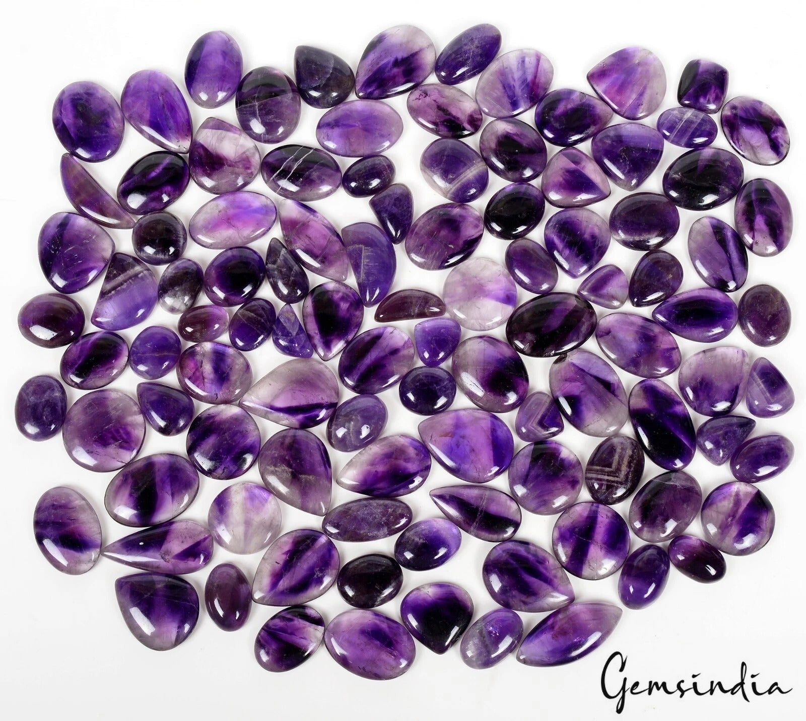 Natural Purple Amethyst Mix Cabochon Wholesale Lot 100 Pc/2700 Ct Loose Gemstone