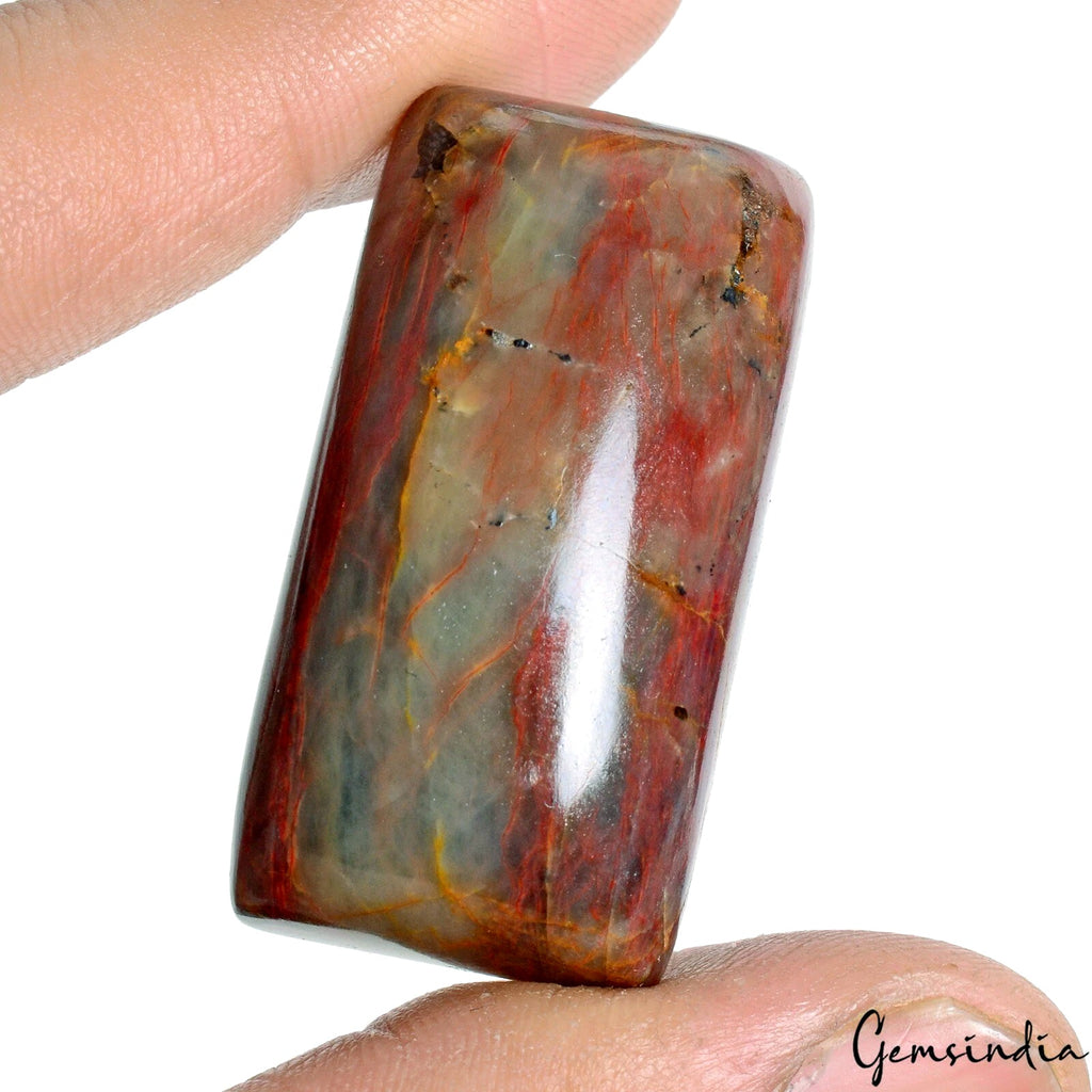220 Ct Natural Untreated Sapphire w/ Red Streaks Rectangular Cabochon Gemstone G