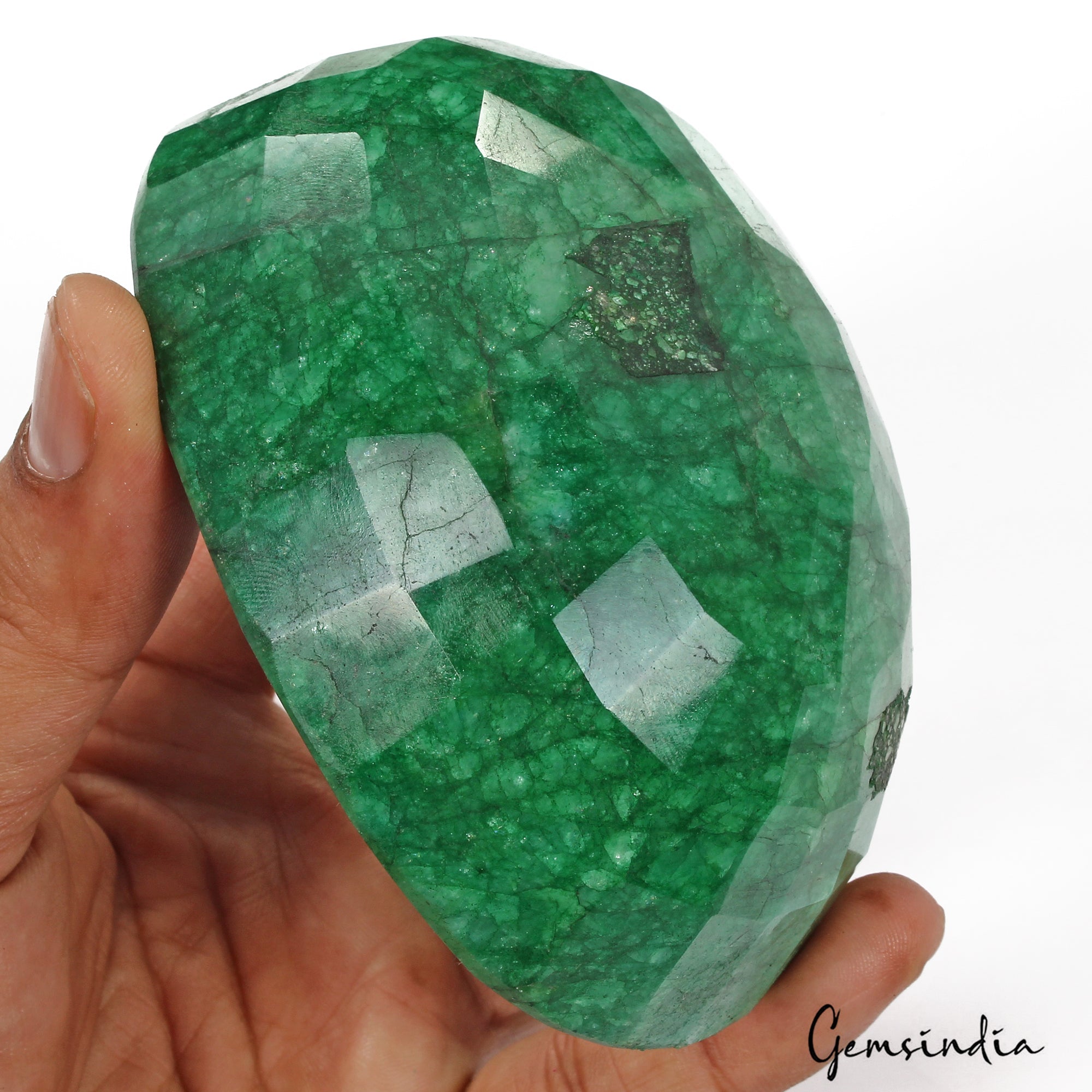Certified 2670 Cts Natural Brazilian Green Emerald Oval Faceted Huge Loose Gem