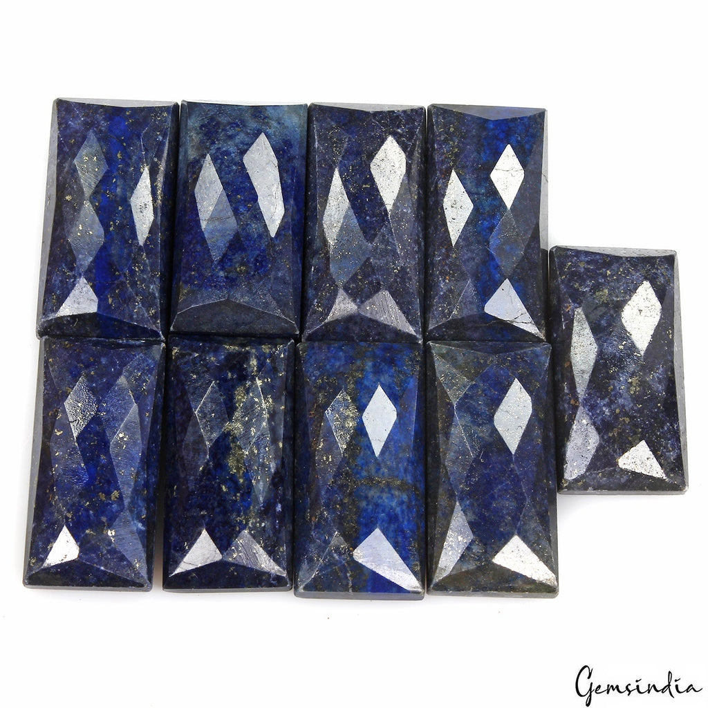 370 Ct Natural Blue Lapis Lazuli Baguette Checker Cut Loose Wholesale Gems Lot