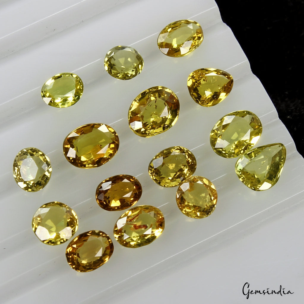 6.15 Cts_Ravishing Best Color 100 % Natural Unheated Chrysoberyl Srilanka15 Pcs