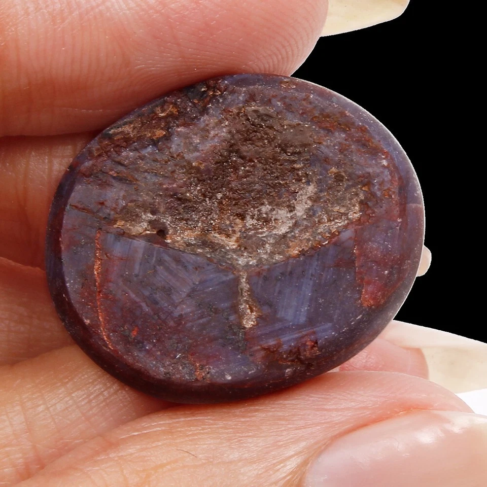51.50 Cts Unheated Natural Star Ruby Oval Cabochon Ring Size Loose Gemstone