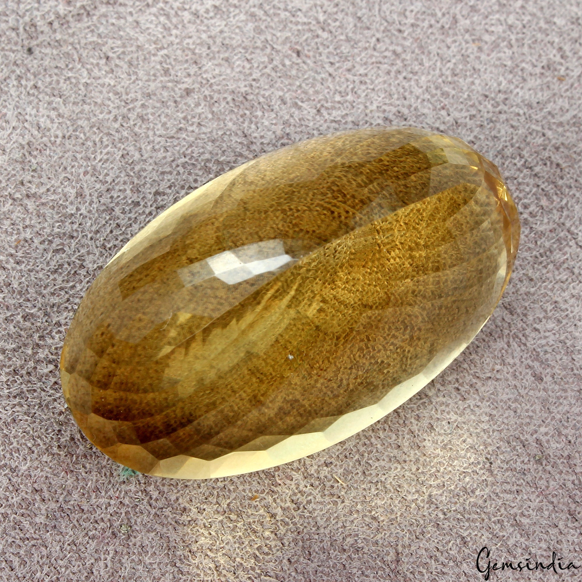 Certified Large&Clean 75.50Ct Natural Yellow Citrine Oval Loose Gemstone, Brazil