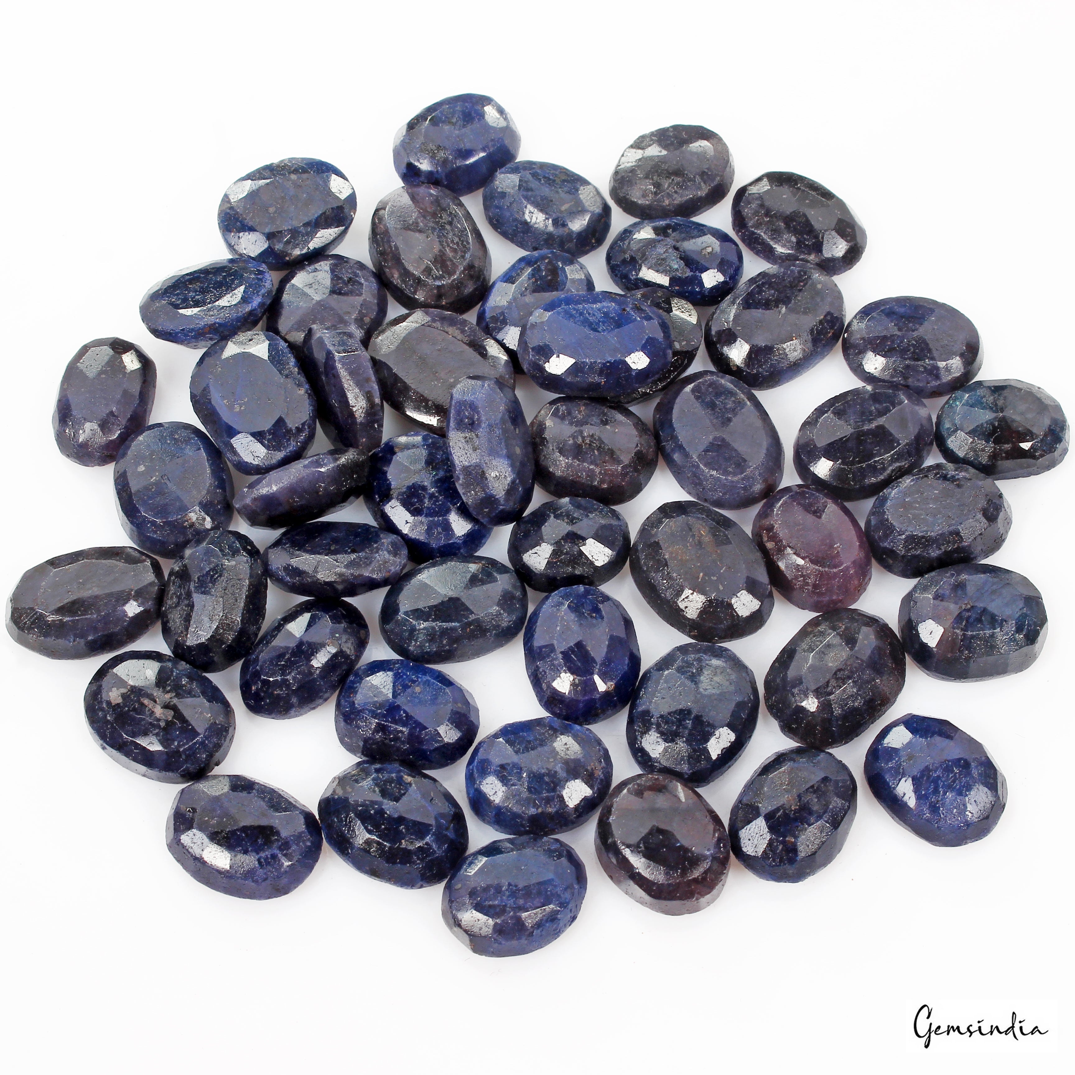 800 Cts/48 Pcs Natural African Blue Sapphire Oval Cut Loose Wholesale Gems Lot