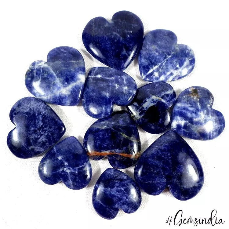 Sodalite Lot, Cabochon, Untreated, Blue — 11 Pieces, 29mm to 41mm, 800 Ct