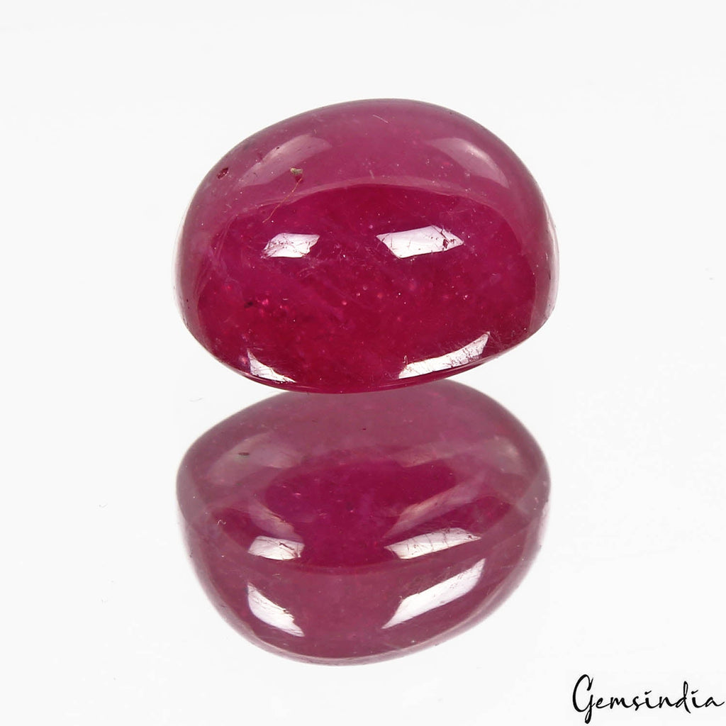 Certified 21.50 Ct Natural Eye Catching Rich Red Ruby Oval Cab Rare Gem For Ring