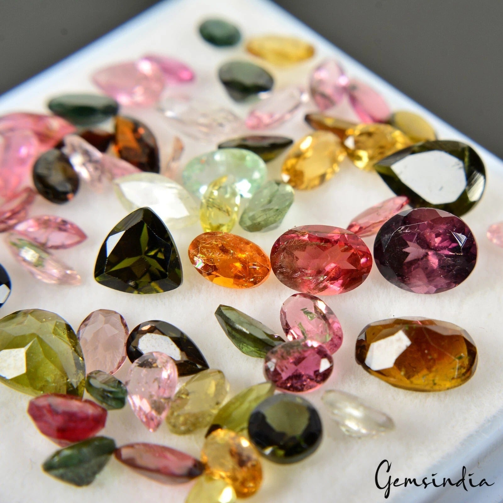 13.50 Cts Natural Tourmaline Multi Color Mix Cut Loose Unheated 2-11mm Gemstones