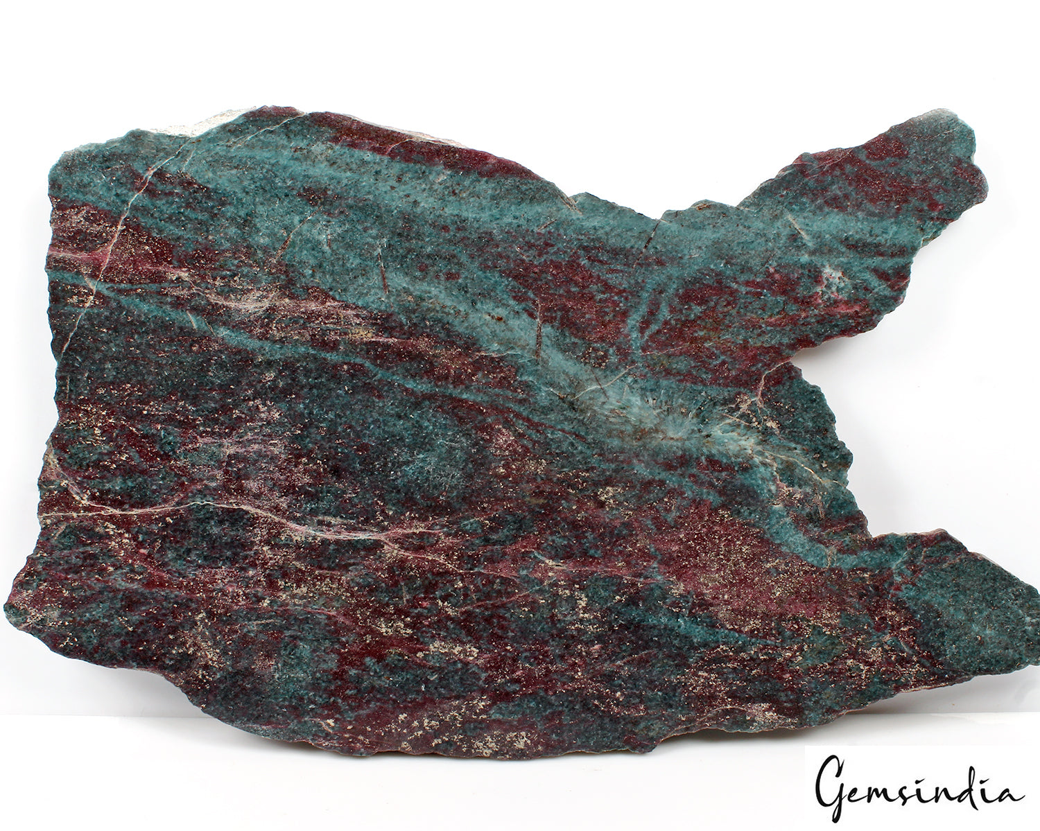 Ruby Kyanite Rough Specimen, Untreated, Red Green Blue Mix — 18.5x11.2x1.5 Inch, 7.3 Kg (36500 Ct), Madagascar
