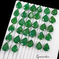 Certified 460 Cts/32 Pcs Natural Green Emerald Pear Cut Loose Gems For Jewelry