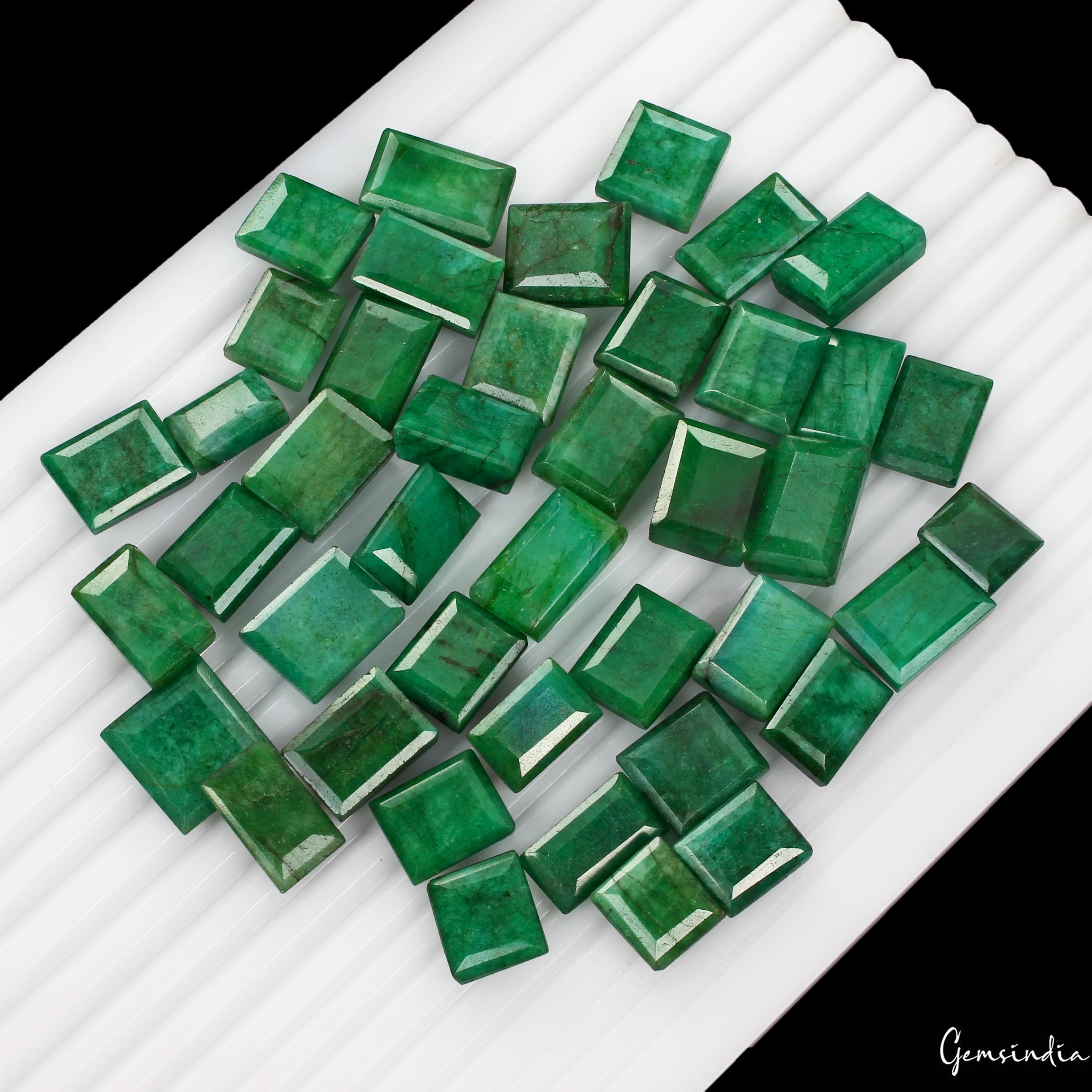 Natural 500 Ct Fine Cut Zambian Green Emerald Best Loose Gemstone Lot for Ring~