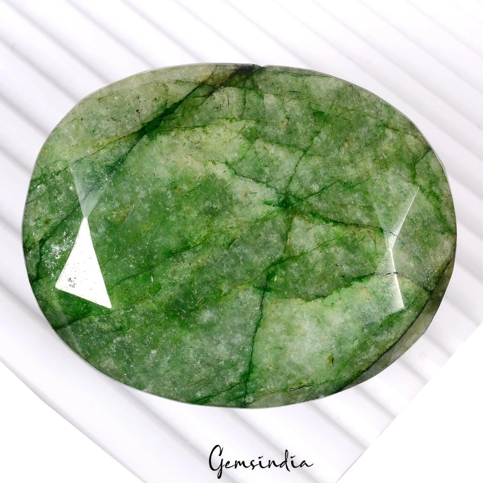 980 Ct Natural Brazilian Green Emerald Oval Faceted Cut Huge Size Loose Gemstone