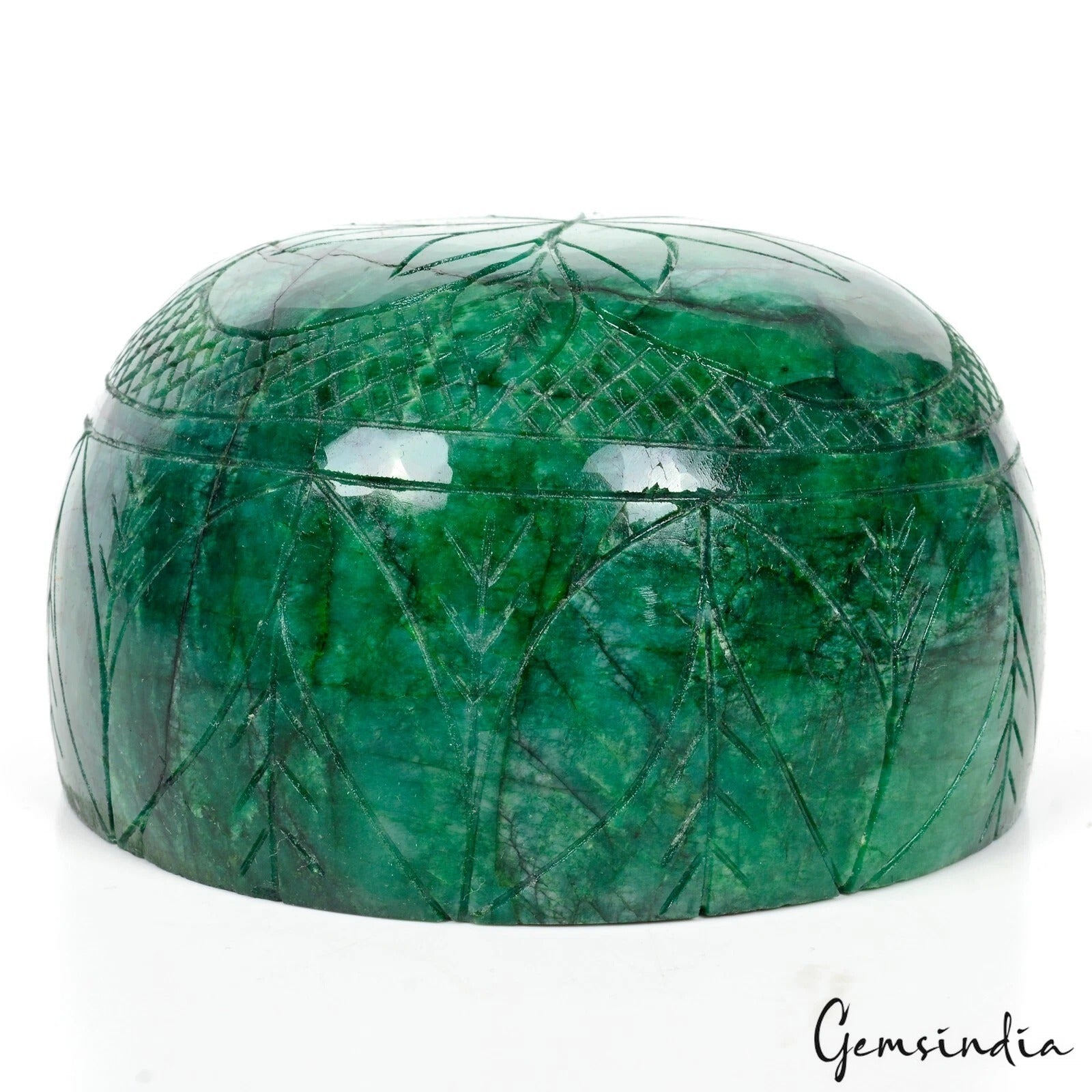 Museum Size 6520 Cts Natural Brazilian Green Emerald Round Carved Certified Gem