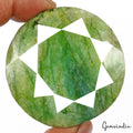 Certified 550 Cts Natural Brazilian Green Emerald Uneven Round Faceted Cut Gem
