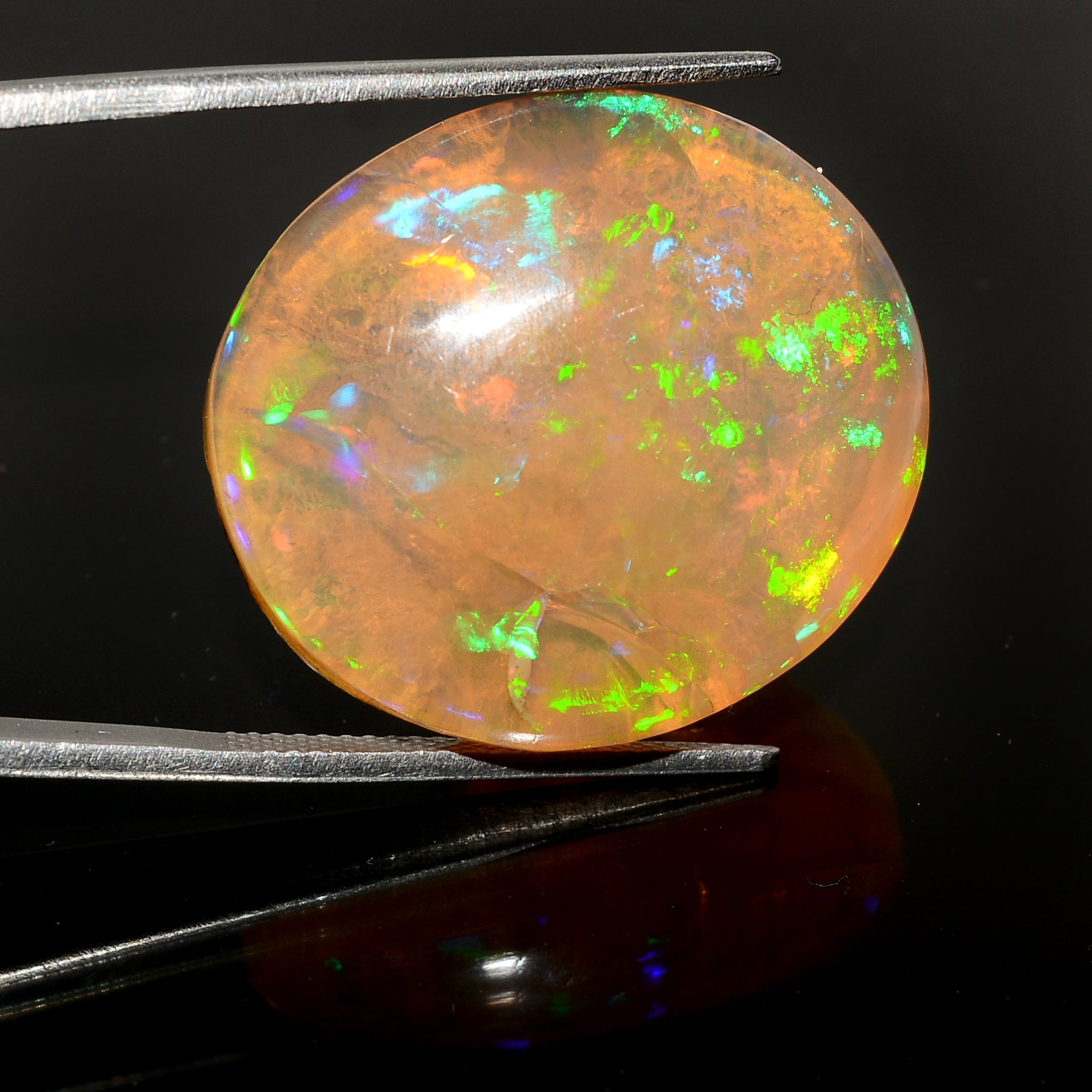 Certified 30.90 Ct AAA grade Natural Ethiopian loose Rainbow Shine opal Gemstone
