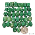 500 Ct/38 Pcs Natural Brazilian Green Emerald Mix Cab Loose Gems Lot For Jewelry