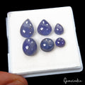 17.80 Cts/6 Pcs Natural Untreated Violet Blue Tanzanite Mix Cab Gems For Jewelry