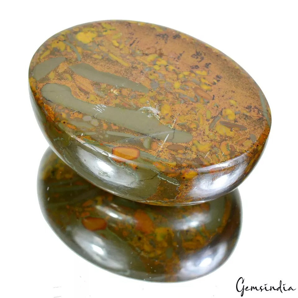 900 Cts Natural Untreated Bi Color Fruit Jasper Oval Cab Loose Gems For Jewelry