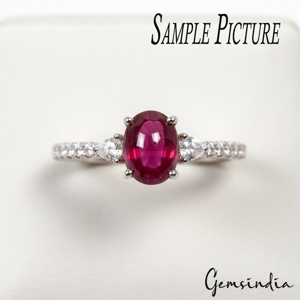 Ruby Cabochon, Oval Cabochon, Heated — 6x5x3 mm, 1.10 Ct, Mozambique