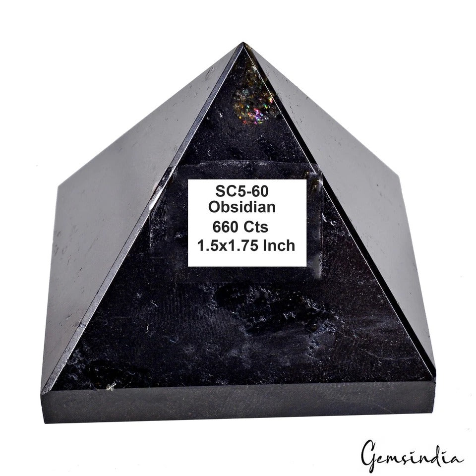 Obsidian Carving, Black — 1.5 x 1.75 Inch, 132 g (660 Ct)