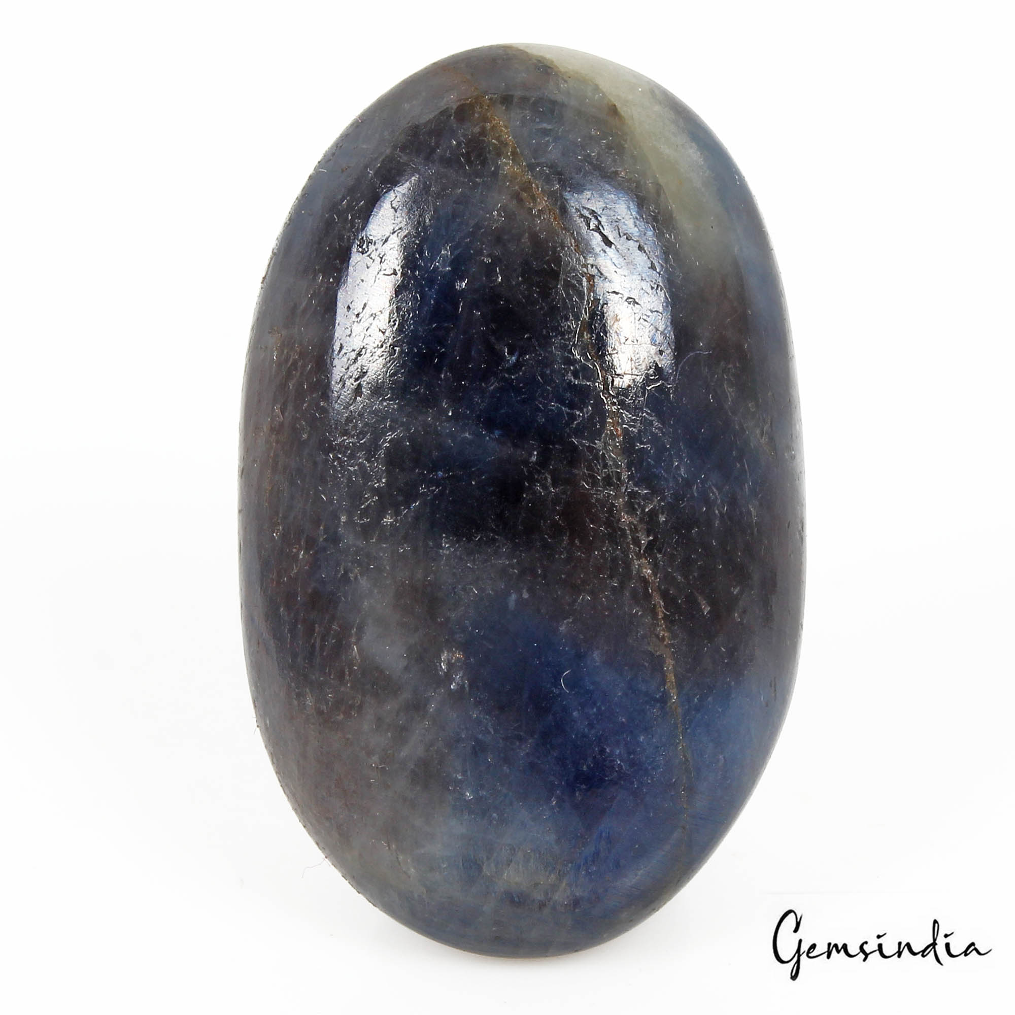 Free Certified 54.40 Cts Natural Untreated Gray Blue Sapphire Oval Cab Loose Gem