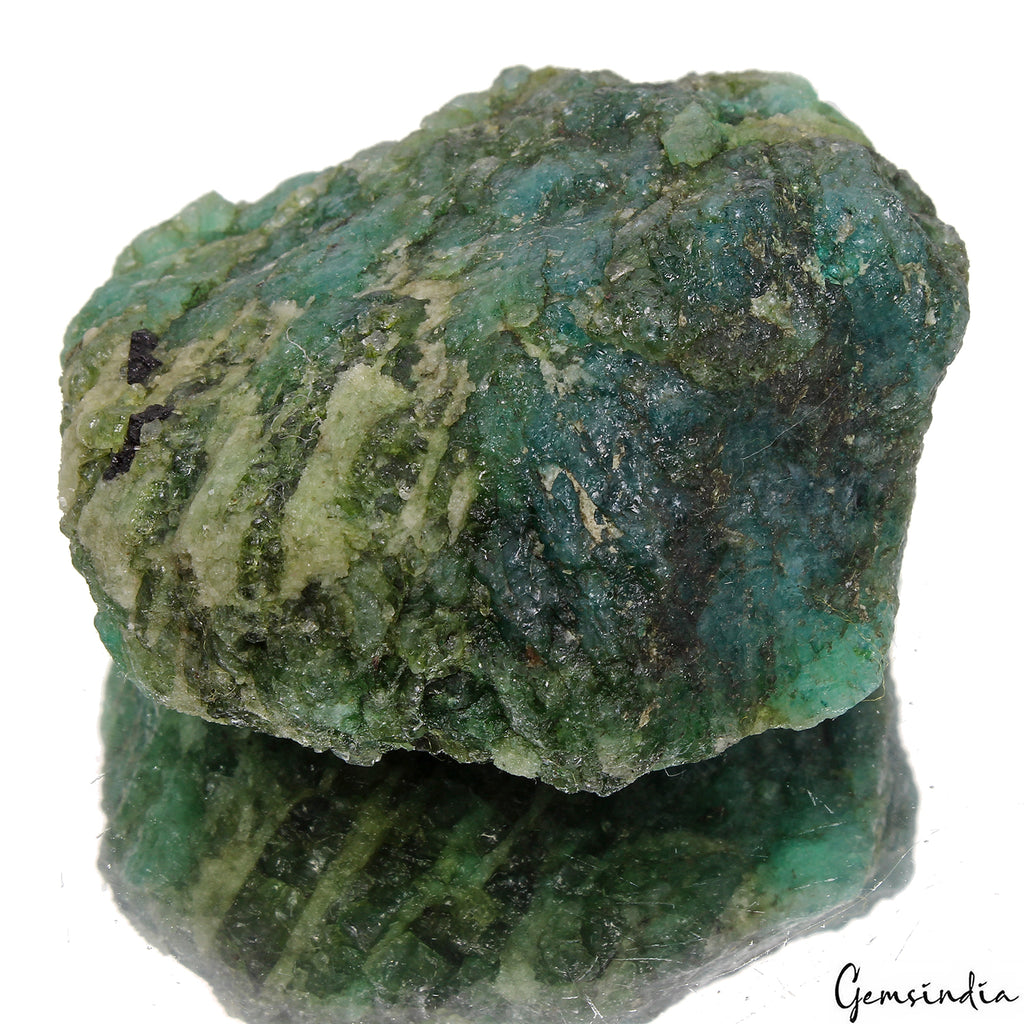 Emerald Rough Specimen, Color Enhanced, Green — 61 x 57 x 26mm, 670 Ct