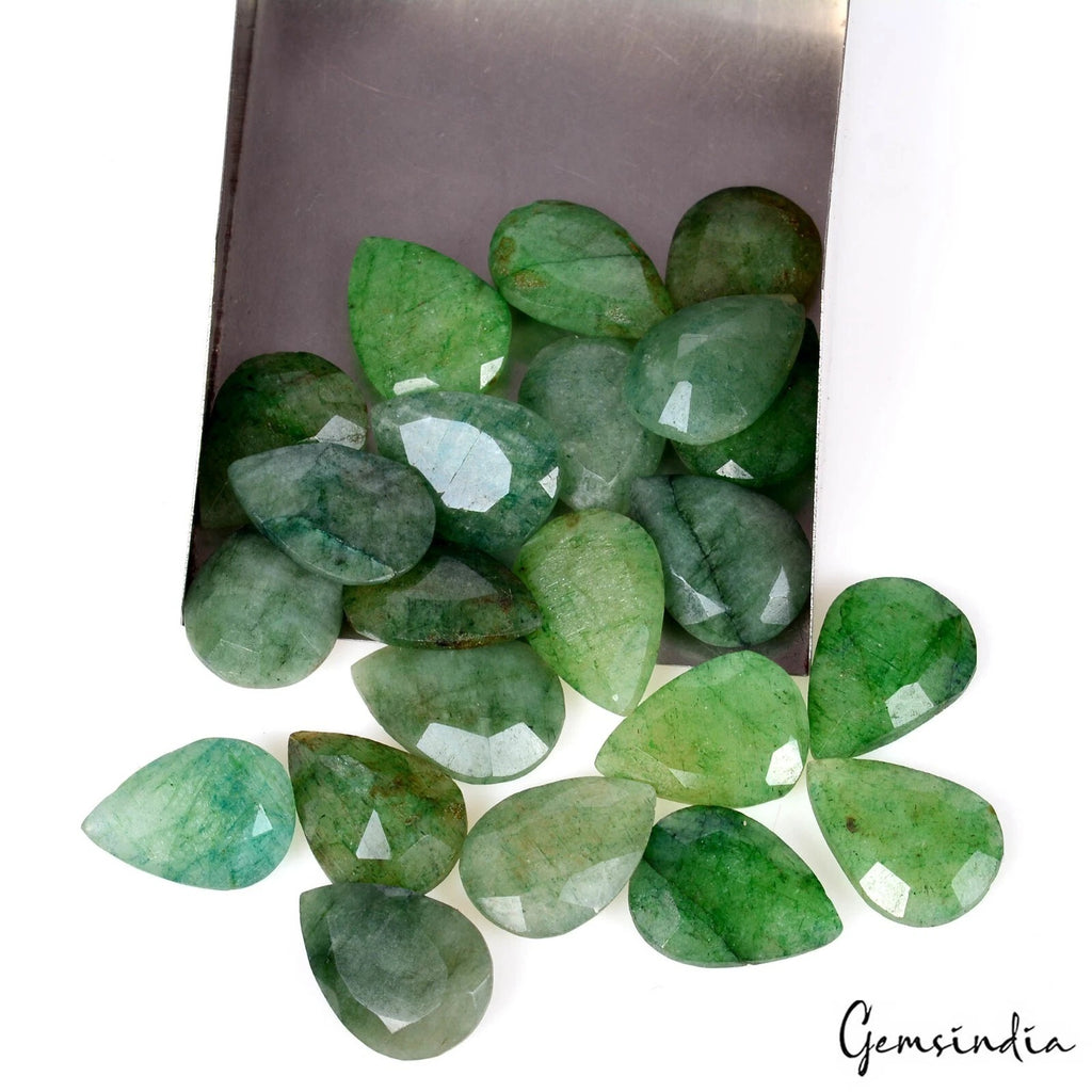 Brazilian Emerald Lot, Loose Gemstone, Green — 22 Pieces, 13mm To 14mm, 90.00 Ct, Brazil
