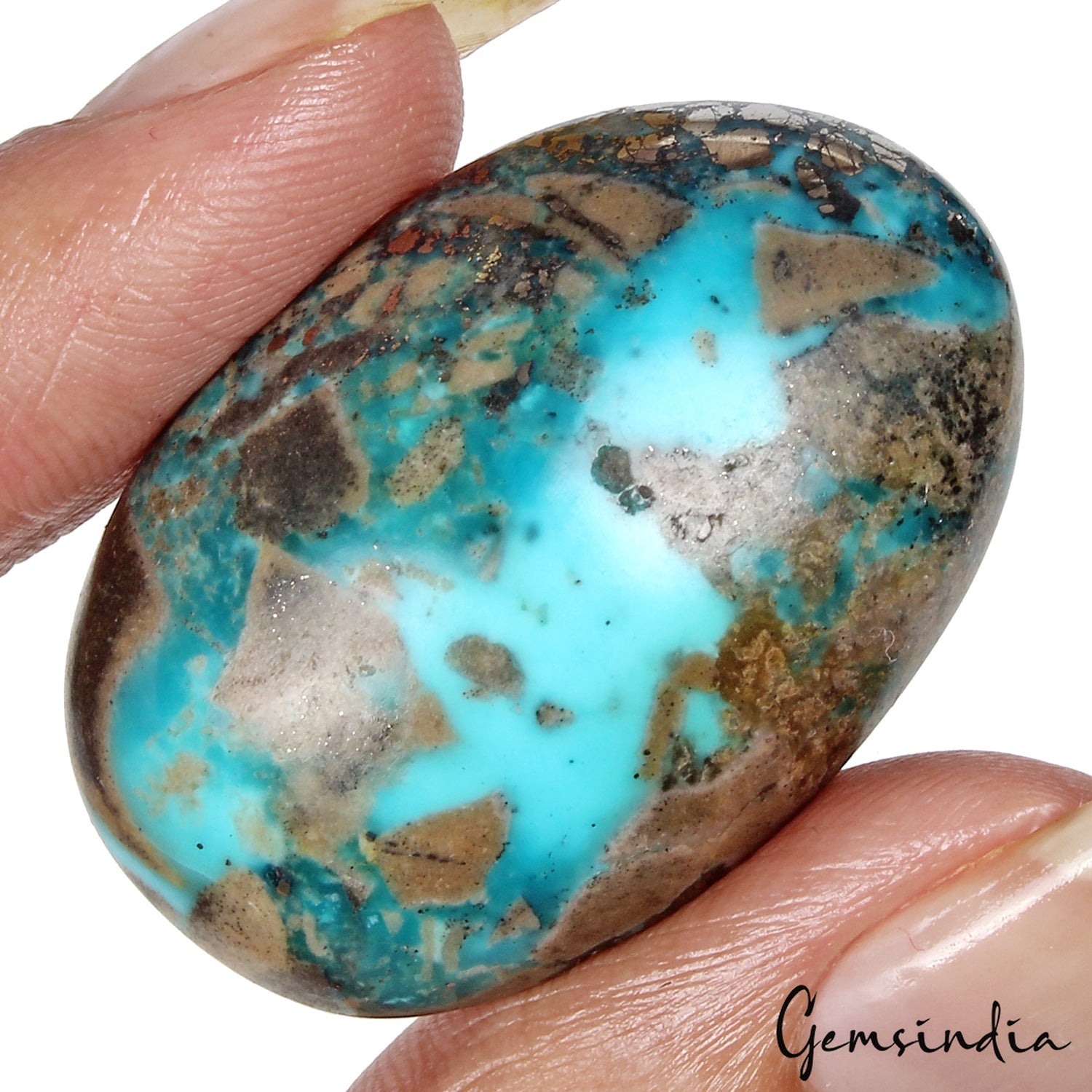 96.50Ct Certified Natural Turquoise(Firoza) Top Quality Loose Untreated Gemstone