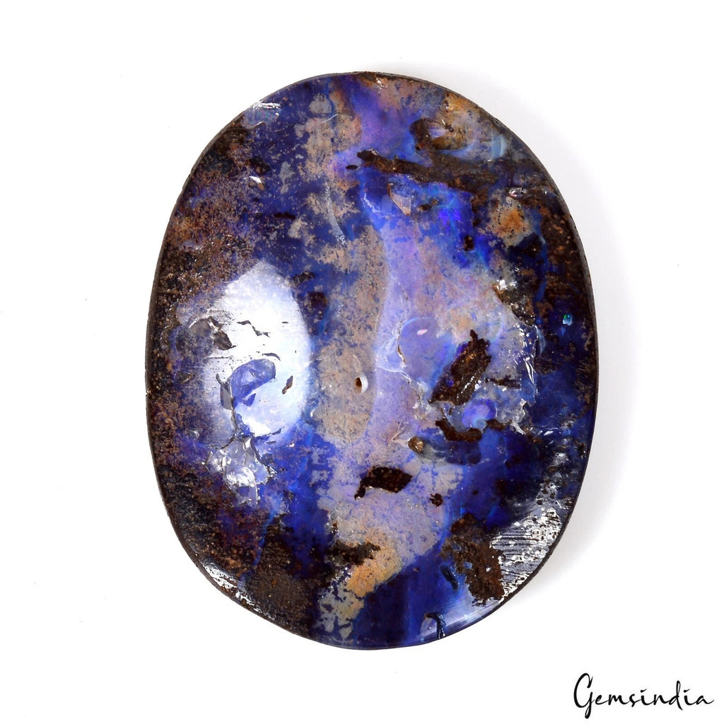 Opal Loose Gemstone, Untreated, Bi Color — 36x28x7 mm, 68.80 Ct, Australia