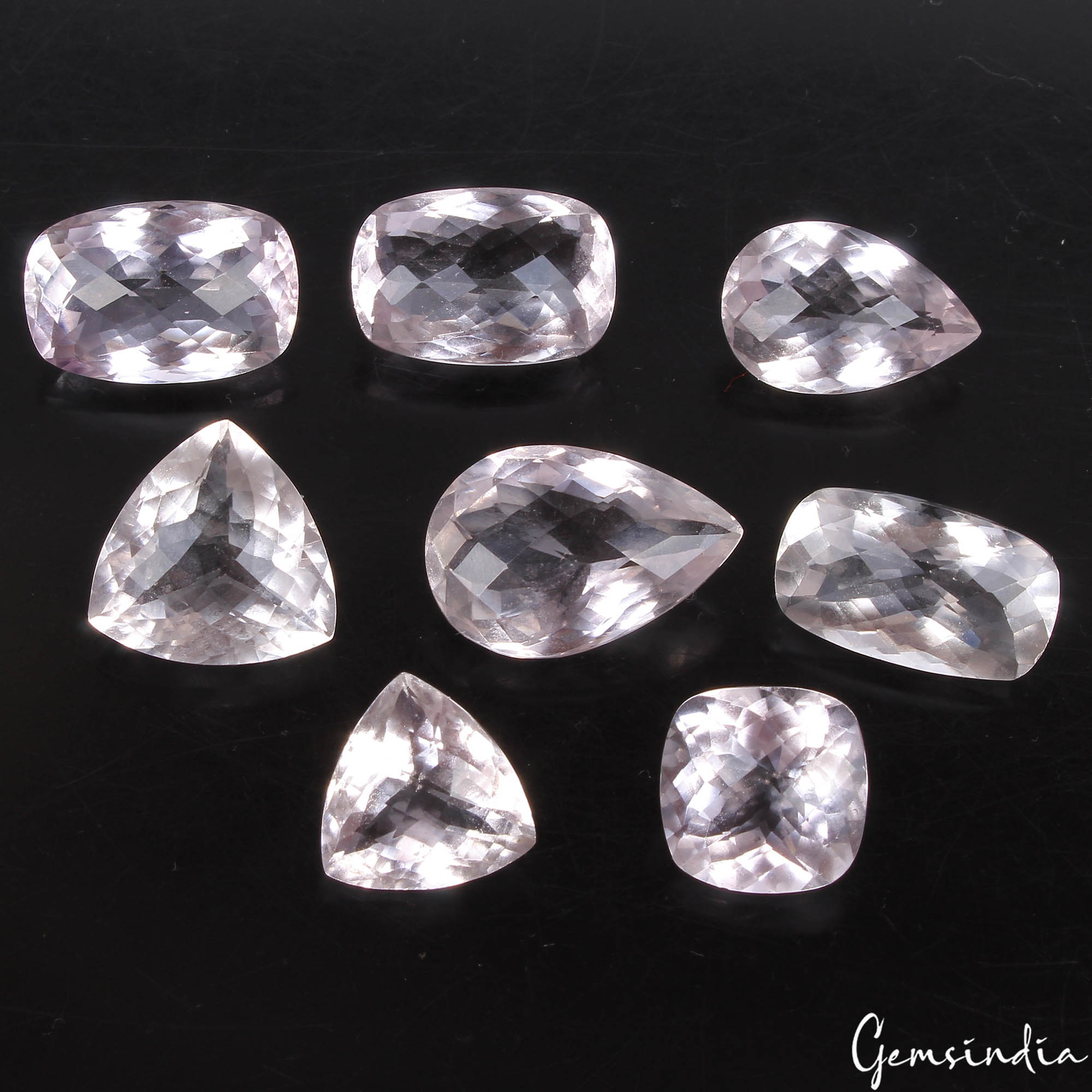 145.70 Ct Natural Bolivian Amethyst Lavender 15-24mm Mix Checker Cut Gemstones
