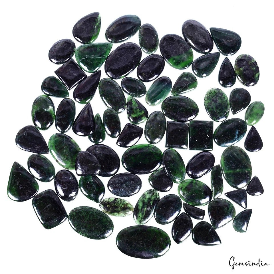 3360 Ct Natural Dark Green Serpentine Untreated Wholesale Mix Shape Loose Gems