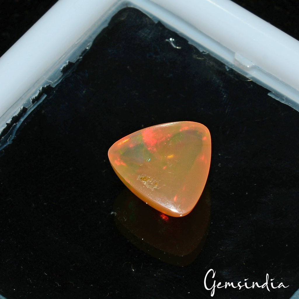 100% Natural Ethiopian Opal Cab Welo Fire Trillion Loose AAA+ Gemstone 1.60 Ct