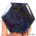 2200 Ct Natural Untreated Bi-color Ruby Kyanite Hexagon Cut Earth Mined Gemstone