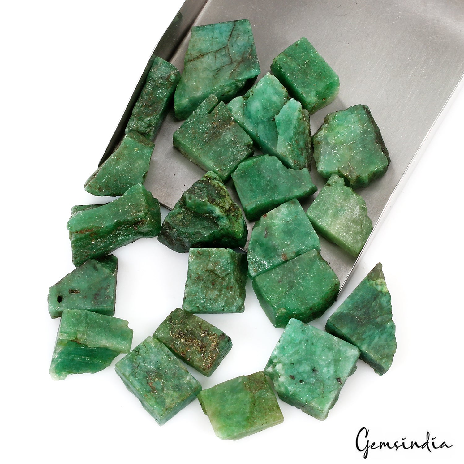 Emerald Rough Specimen, Color Enhanced, Green — 17mm to 28mm, 530 Ct