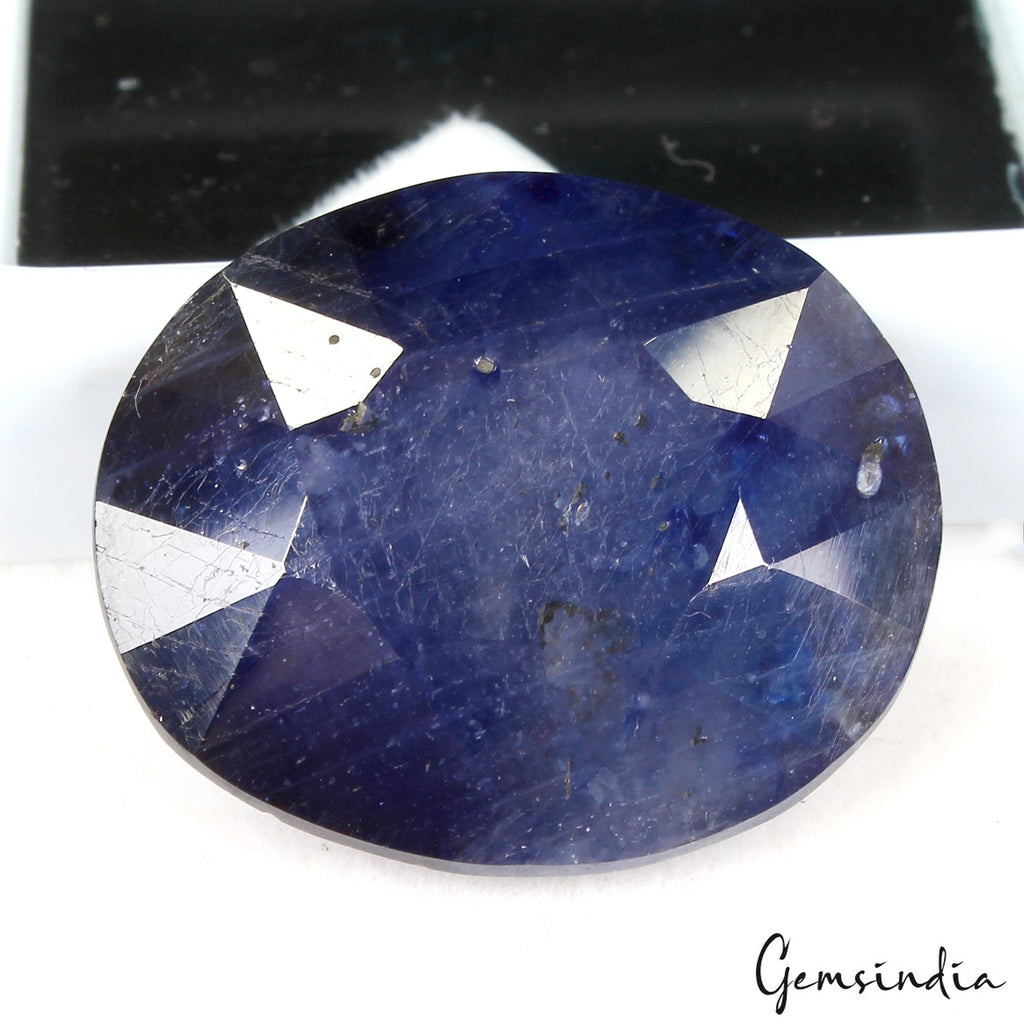 48.50 Ct 25x21mm Natural Ceylon Blue Sapphire Oval Loose Certified Huge Gemstone