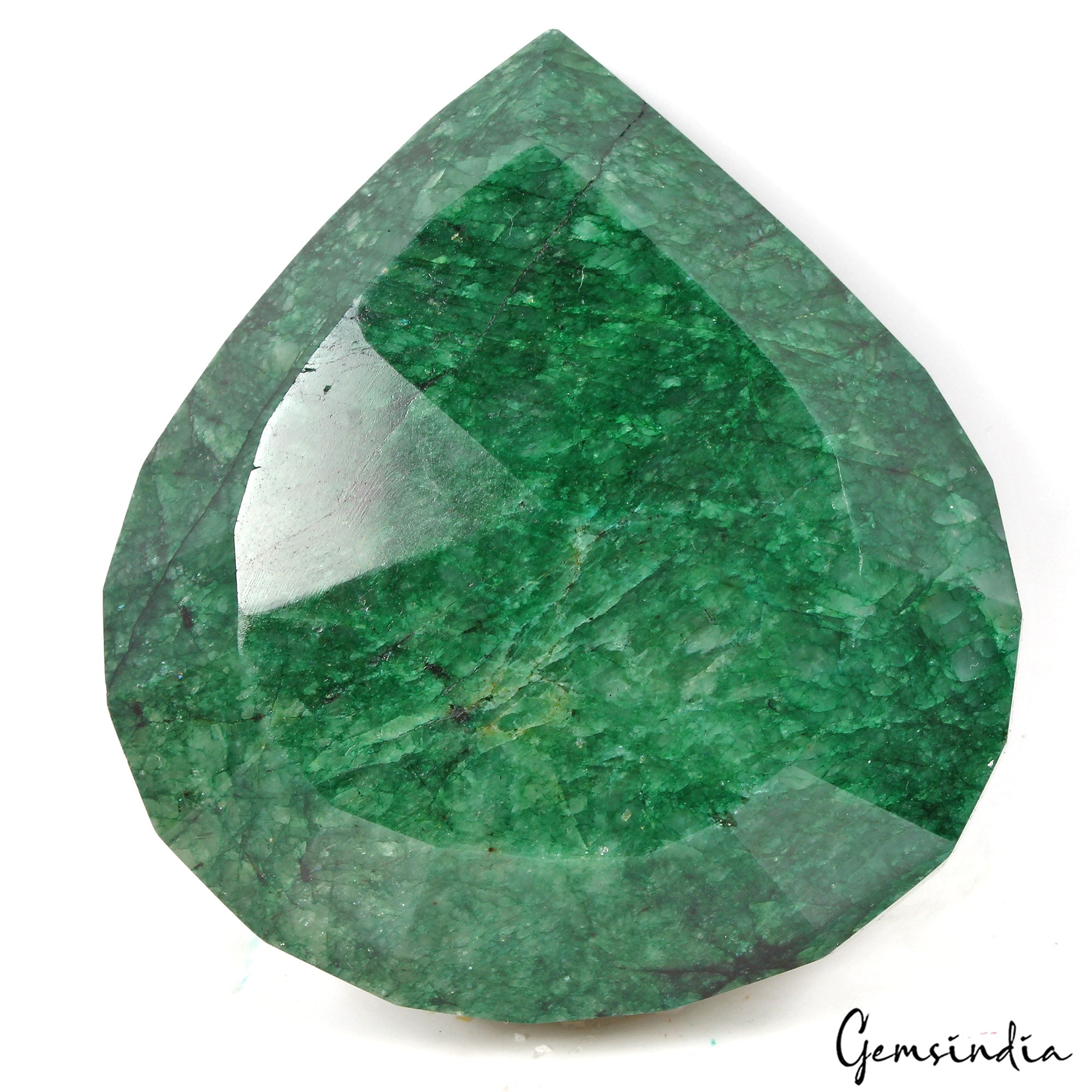 1170 Cts Natural Brazilian Green Emerald Pear Faceted Huge Size Loose Gemstone