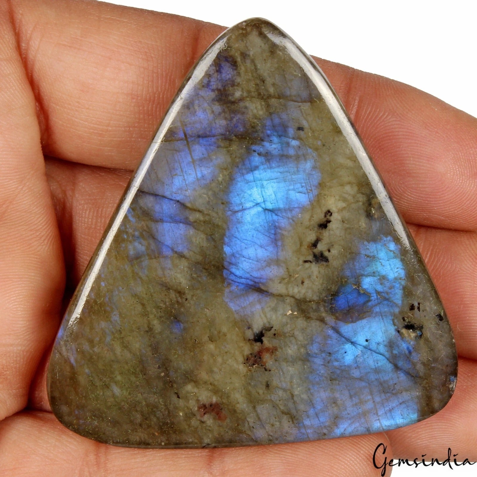 290 Ct Natural Untreated Blue Shine Labradorite Fancy Cabochon Loose Gemstone