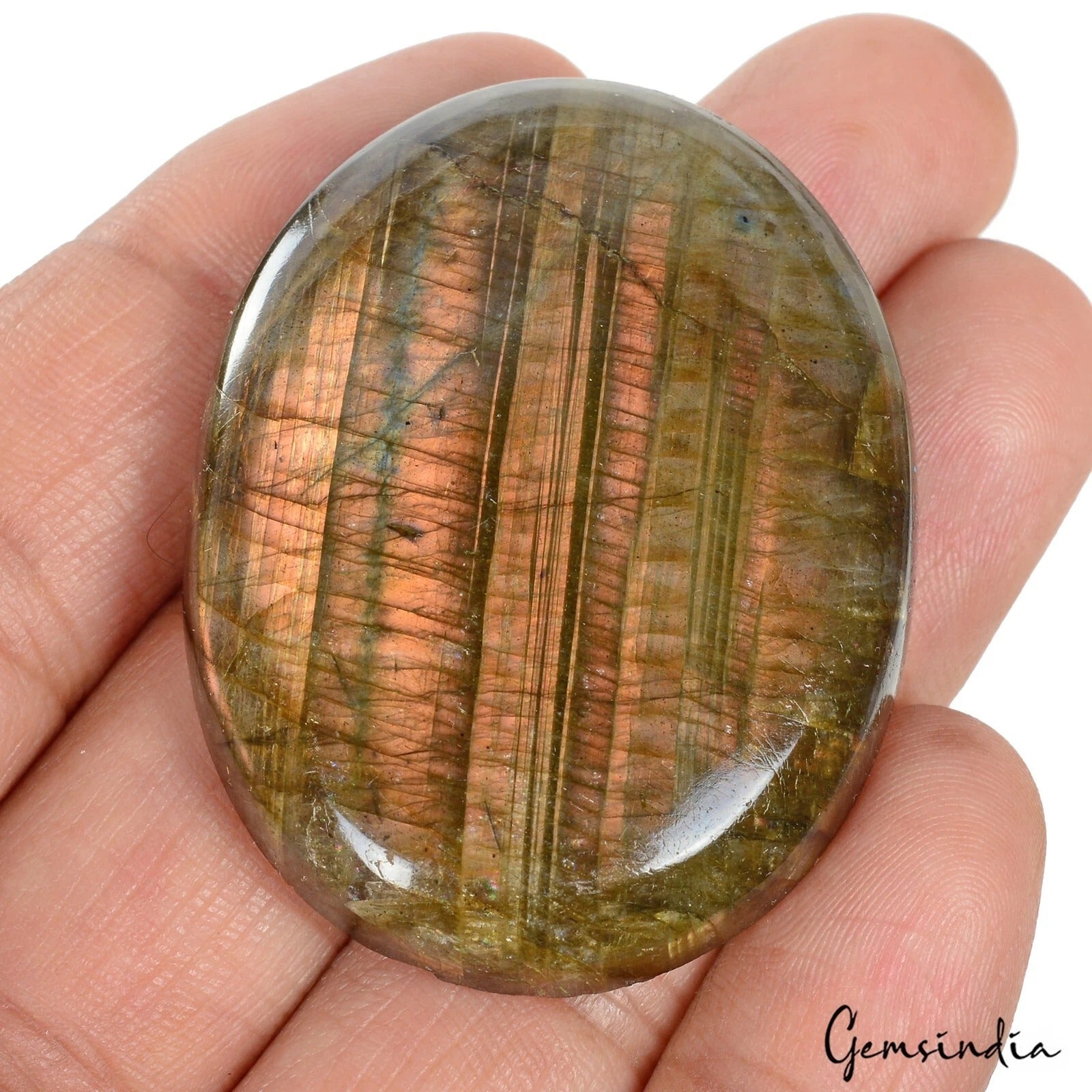 Labradorite Cabochon, Untreated — 48 x 37 x 09 mm, 162.60 Ct