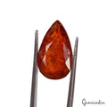 Certified 12.30 Cts Natural Untreated Brown Hessonite Garnet Pear Cut Loose Gem