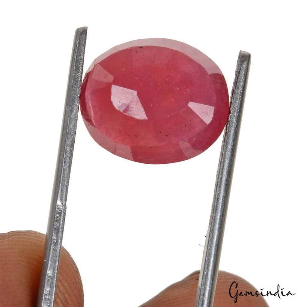 Oval Cut 10.10Ct Red Ruby Loose CERTIFIED Mozambique Gemstone For Ring Making