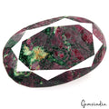 750 gram Natural Huge Green Red Ruby Zoisite Oval Faceted Untreated Gemstone