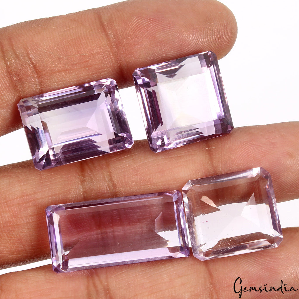 117.20 Ct Natural Untreated Purple Amethyst Mix Faceted Loose Gems For Jewelry