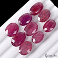 Natural Red Ruby Oval Faceted Oval Faceted Heated Glass Filled Gems Lot 69.00 Ct