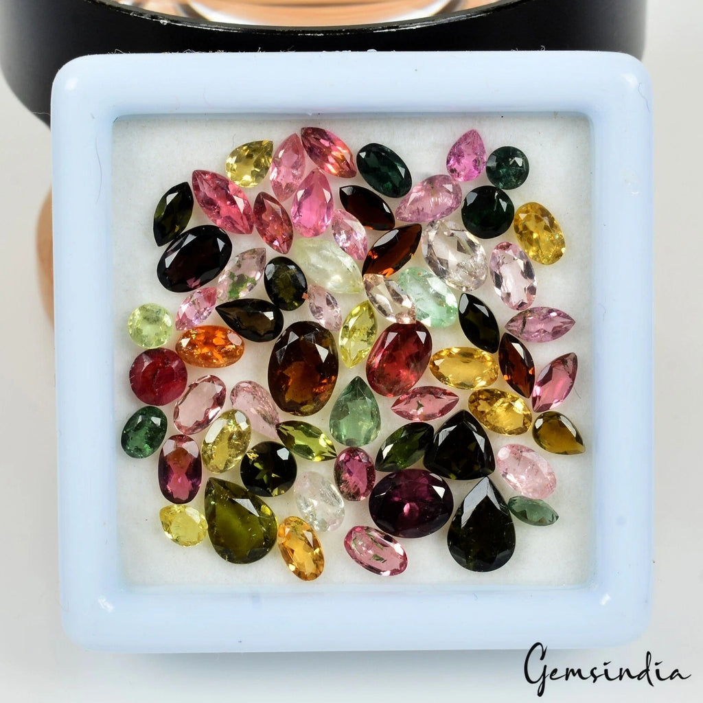 13.50 Cts Natural Tourmaline Multi Color Mix Cut Loose Unheated 2-11mm Gemstones