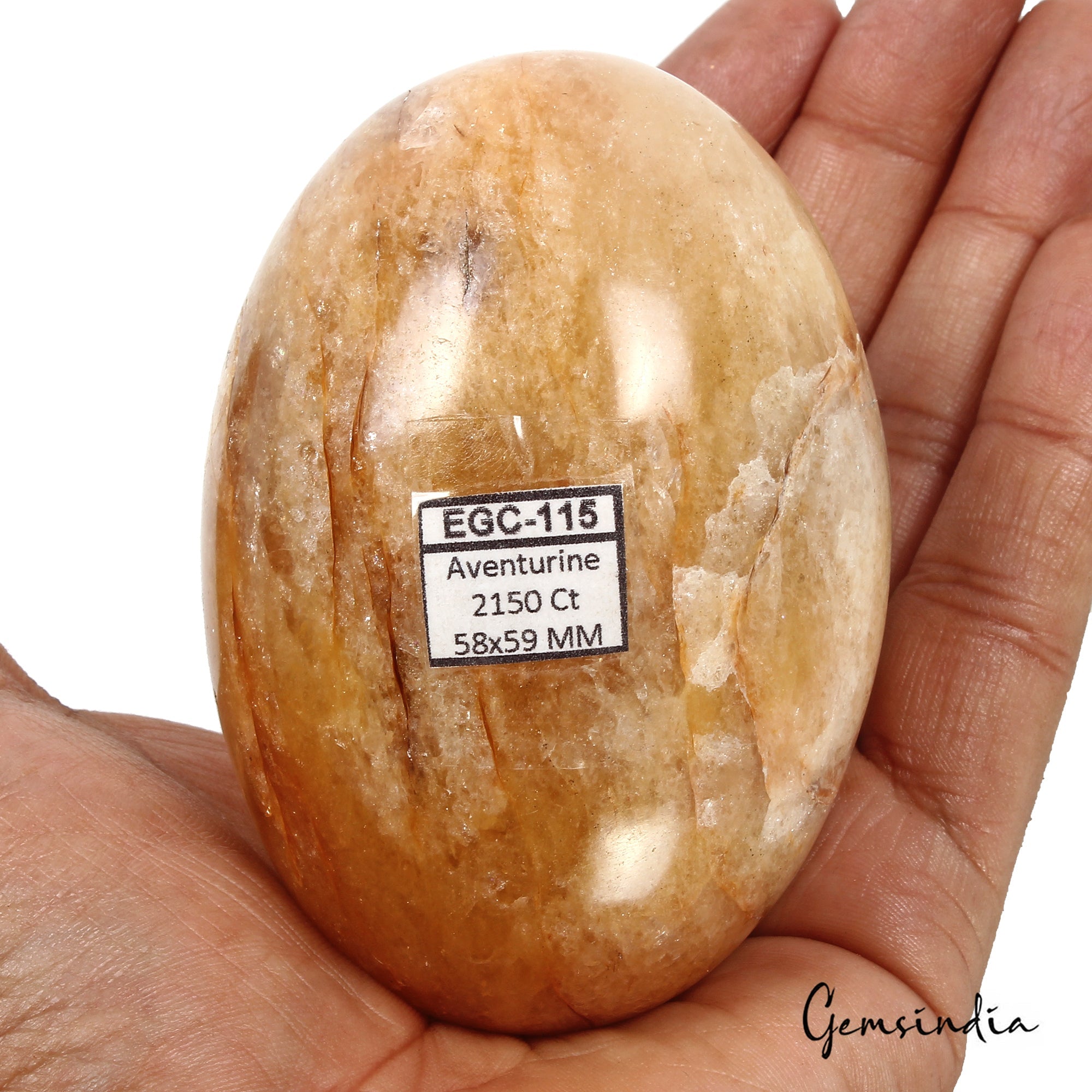 2150 Ct/3.3" Natural Yellow Aventurine Crystal Mineral Healing Egg Shape Gems
