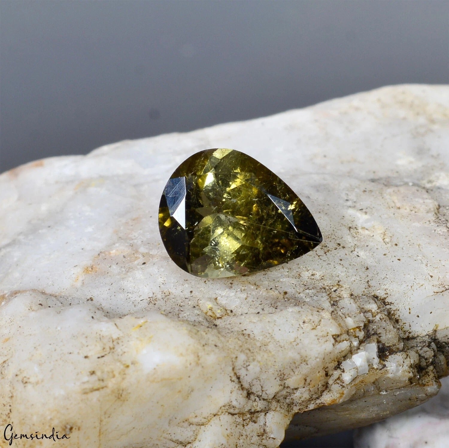2.70 Cts_Ravishing Best Color_100 % Natural Unheated Olive Green Tourmaline Gem