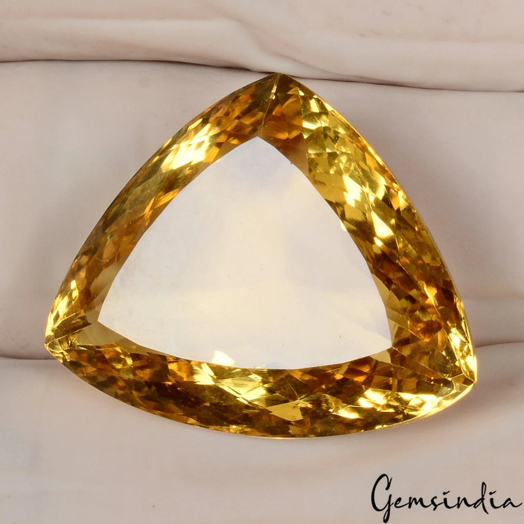 Citrine Loose Gemstone, Untreated, Yellow — 21x25x11 mm, 35.90 Ct