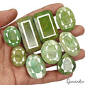Emerald Lot, Loose Gemstone, Color Enhanced, Green — 9 Pieces, 27mm to 48mm, 770 Ct, Brazil
