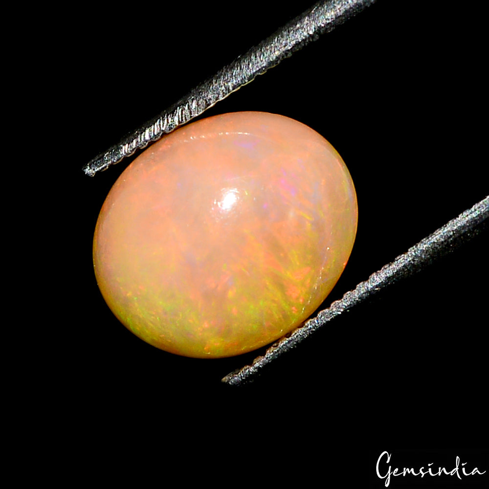 Natural AAA+ Ethiopian Welo Opal Cabochon Color Play Gemstone Loose Opal 2.20 Ct