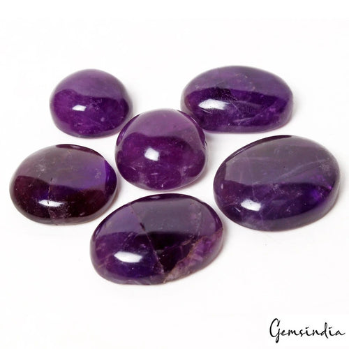 Amethyst Cabochon, Untreated, Purple — 21mm to 31mm, 300 Ct, Brazil